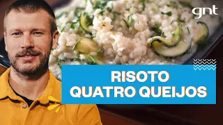 Risoto quatro queijos com alho poró e abobrinha | Rodrigo Hilbert | Tempero de Família