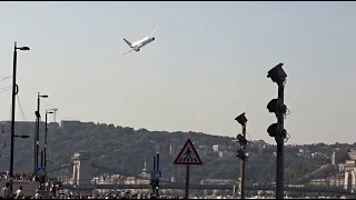 DOUBLE LOW PASS | Hungarian Government Airbus A330 over the Danube | Légi Parádé 2023 Augusztus 20.