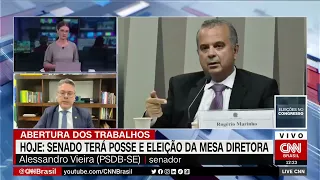 Entrevista do senador Alessandro Vieira  à CNN Brasil - Eleições para à Presidência do Senado 01.02