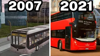 Graphical Evolution of Bus Simulator (2007-2021)