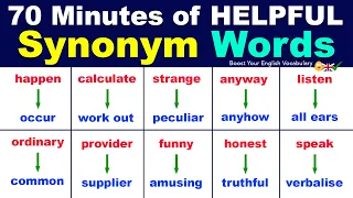 70 Minutes of HELPFUL Synonym Words in English To Boost Your English Vocabulary