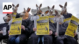 Protests outside US Supreme Court as it hears Trump's immunity case