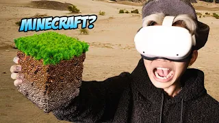 MINECRAFT JADI LEBIH NYATA 98% PAKAI KACAMATA INI!!! DIRT KITA PEGANG RASANYA TANAH BENERAN!!!