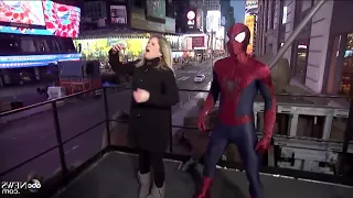 7 Spider Man Fails to Catch ABC News Reporter Sara Haines From Falling