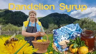 How to make VEGAN HONEY 🍯 Dandelion Syrup - Grandma's Recipe