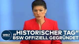 BÜNDNIS SAHRA WAGENKNECHT: Offizielle Parteigründung! Ex-Linken-Chefin stellt ihren Vorstand vor