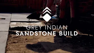 When Laying Sandstone Becomes Art // Grey Indian Sandstone Patio Build Southampton