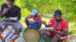 🇯🇲 SNAPPER FISHING & COOKING ON REMOTE ISLAND/ALL DAY AT SEA🇯🇲🇯🇲