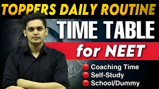 Toppers Daily Timetable For NEET🔥| Best Timetable to crack NEET| Prashant Kirad|