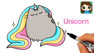 How to Draw Unicorn Pusheen Cat Easy