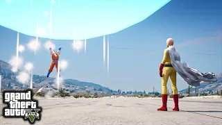 Goku Vs Saitama Death Battle ( GTA V Mods )