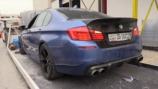 750HP BMW M5 F10 w/ Akrapovic - COLD START + LOW BATTERY = HEAVEN!!