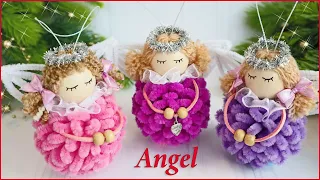 👼 ANGEL for Christmas and New Year ✨ DIY Christmas Angels (Pipe Cleaners)