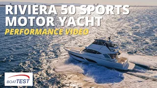 Riviera 50 Sports Motor Yacht Test Video 2022 by BoatTEST.com