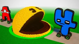 Number Lore CARS VS PACMAN VS Obstacle Course in Teardown #2