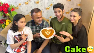 Papa ki birthday ka ye kesa cake😂 | iphone 13pro max milgaya🔥