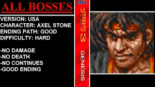 Streets of Rage 3 [USA] (Sega Genesis) - (All Bosses | Hard Difficulty | Good Ending Path)