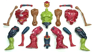 Merakit Mainan Hulk, Robot Ironman, Captain Marvel, Siren Head