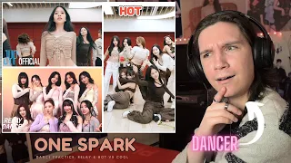 DANCER REACTS TO TWICE | “ONE SPARK” Choreography Video, Relay Dance, & HOT vs COOL Dance Battle