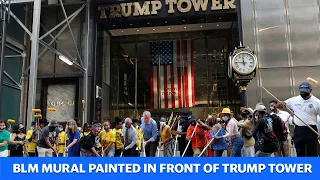 A BLM mural is now painted in front of Trump Tower in New York City