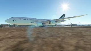 MSFS 2020 [HD] || CATHAY PACIFIC || BOEING 747 8i Landing ILS RWY 17L SCEL Drone View