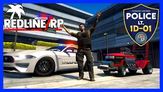 GTA 5 Roleplay - RedlineRP - Crazy Tractor's , Police Chase's  !#74