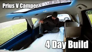 Prius V Camper Build in 4 Days