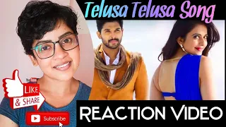 Telusa Telusa Video Song | Sarrainodu | Allu Arjun, Rakul Preet | Telugu Song Reaction Video