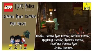 Lego Harry Potter 5-7: Common Room Corridor (All Dorm Rooms) FREE ROAM (All Collectibles) - HTG