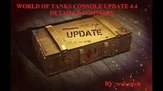 World of Tanks Console Update 4.4 Detailed Summary