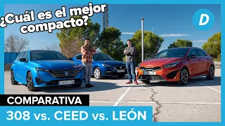 Peugeot 308 Vs. SEAT León Vs. Kia Ceed | Comparativa compactos | Review en español | Diariomotor