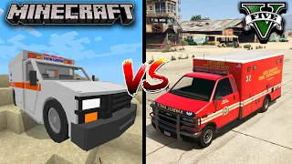 GTA V Ambulance VS MINECRAFT Ambulance   Who is best