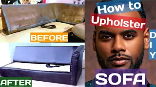 How to Re-Upholster a sofa -  UPHOLSTERY FOR BEGINNERS #upholstery #diy #beginners #sofa