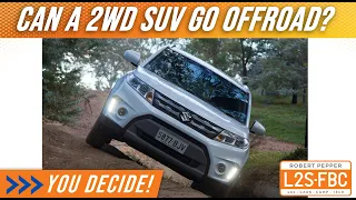 A 2WD Suzuki Vitara drives offroad