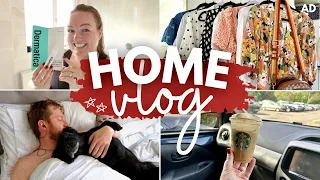 HOME VLOG! 🏡 travel checklist & holiday prep, running errands, Kindle update & Dermatica skincare AD