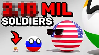COUNTRIES SCALED BY MILITARY SIZE | Countryballs Animation