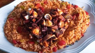 Arroz con Pulpo (Octopus with Rice) Recipe with Blanca | The Recipe Hunters in Galicia, Spain