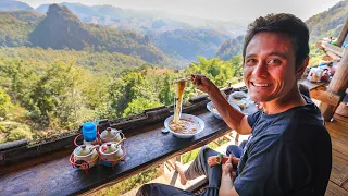 $1 Noodle Soup, Million Dollar View!! | Ban Jabo (บ้านจ่าโบ), Mae Hong Son, Thailand!