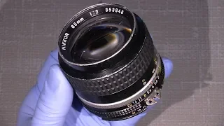 Sticky aperture assembly in Nikon Nikkor Ai-s 85mm 1:2