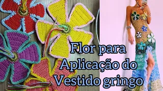 flor pra aplicação do vestido gringo