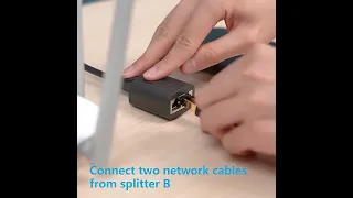 RJ45 Splitter Connector Adapter 1 to 2 Ways Ethernet Splitter Coupler Contact Modular Plug Connect