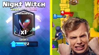 FREE NIGHT WITCH - EASY 12 Wins vs. Chief Pat - Clash Royale Challenge!