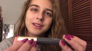 ASMR | what’s in my makeup bag | tapping and whispering