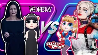 Morticia Addams Vs Harley Quinn As My Talking Angela 2 😍 cosplay makeover gameplay 💜 Good Friends me