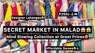 मालाड मार्केट मुंबई - MALAD SECRET MARKET l Cheapest Lehengas and Sarees l Designer Collection😍😍