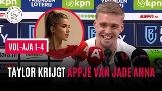 Kenneth Taylor kijkt direct na wedstrijd op zijn telefoon: 'Ik had een appje van Jade Anna'