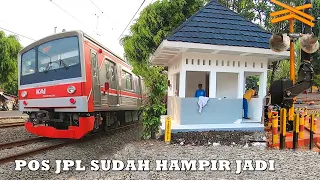 UPDATE Terbaru Permbangunan POS Perlintasan JPL 58A Bintaro, Keramik Sudah Dipasang