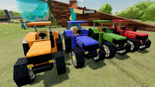 Tractors and test New Mod - Turbo Tractor, Creeper and Big Cup Blender | Test New Objects on Farm