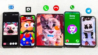 Z Fold 5 + POCO vs Xiaomi + iPhone 11 vs Xs Twinme + Threema + FacetoCall + Telegram + Incoming Call