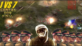 C&C Generals Contra 009 Final 1 VS 7 Insane AI (Hard talk with tank generals)